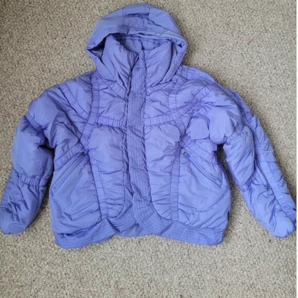 Free People Shirr Enough Backpack Puffer Jacket size S - Picture 5 of 10